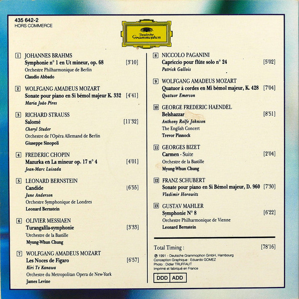 Various - Les Stars Et Les Œuvres 1991–1992 | Deutsche Grammophon (435 642-2) - 2
