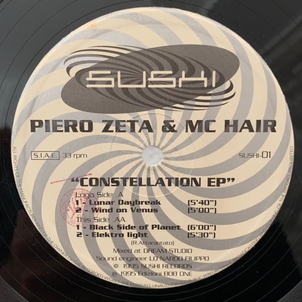 Piero Zeta & MC Hair - Constellation EP | Sushi Records (SUSHI 01) - main Piero Zeta & MC Hair - Constellation EP | Sushi Records (SUSHI 01) - main