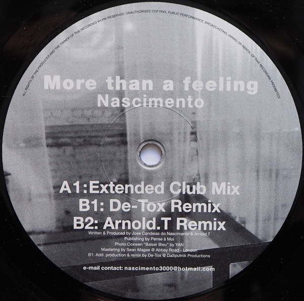 Nascimento - More Than A Feeling | Not On Label (Nasci 08) - main Nascimento - More Than A Feeling | Not On Label (Nasci 08) - main