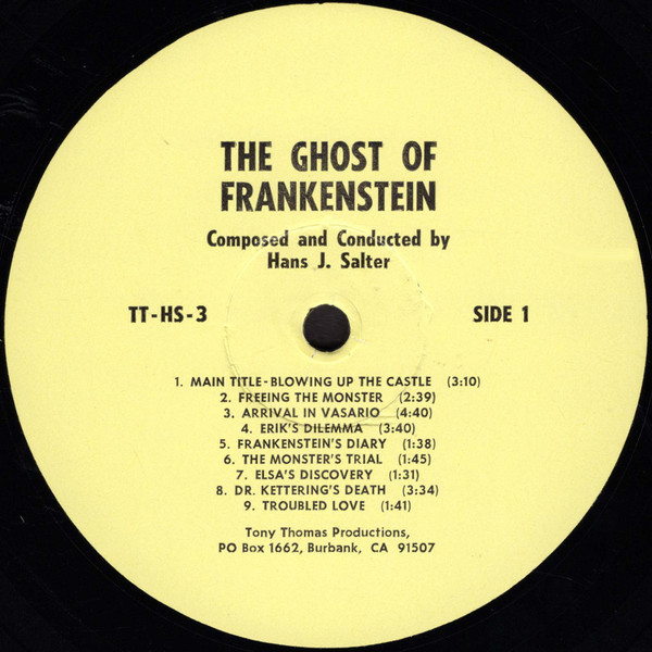 Hans J. Salter - Ghost Of Frankenstein (The Complete Classic Film Score) | Tony Thomas Productions (TT-HS-3) - 3 Hans J. Salter - Ghost Of Frankenstein (The Complete Classic Film Score) | Tony Thomas Productions (TT-HS-3) - 3