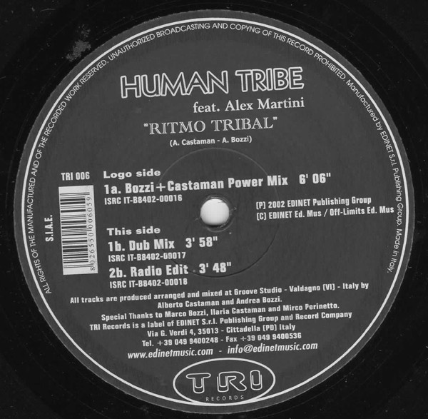 Human Tribe Feat. Alex Martini - Ritmo Tribal | Tri Records (TRI 006)