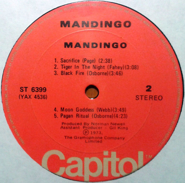 Mandingo - The Primeval Rhythm Of Life | Capitol Records (ST 6399) - 4