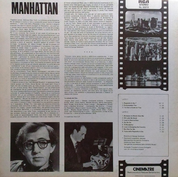 Raymond Lewenthal , The Metropolitan Symphony Orchestra Diretta Da Oskar Danon , Armando Trovaioli E La Sua Orchestra - Manhattan - Musiche Di George Gershwin Dal Film Di Woody Allen | RCA (NL 33213) - 4 Raymond Lewenthal , The Metropolitan Symphony Orchestra Diretta Da Oskar Danon , Armando Trovaioli E La Sua Orchestra - Manhattan - Musiche Di George Gershwin Dal Film Di Woody Allen | RCA (NL 33213) - 4