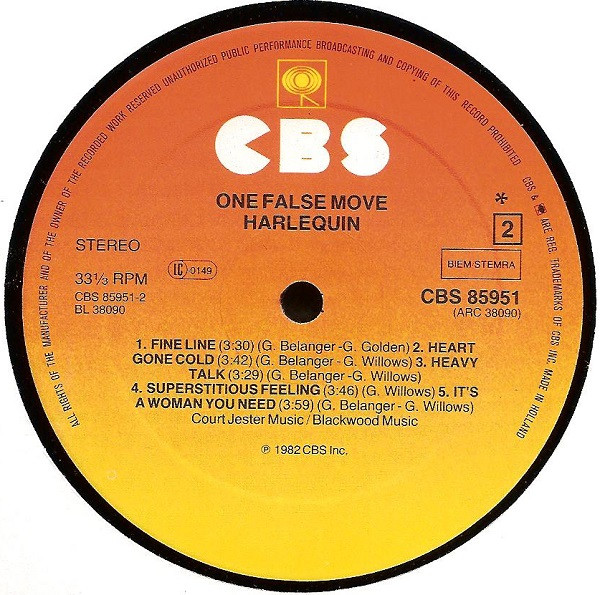 Harlequin - One False Move | CBS (CBS 85951) - 4 Harlequin - One False Move | CBS (CBS 85951) - 4