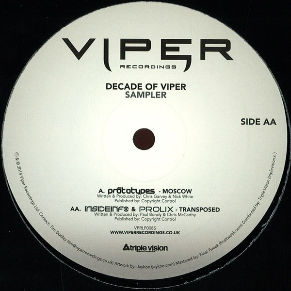 Various - Decade Of Viper Sampler | Viper Recordings (VPRLP 008S) - main Various - Decade Of Viper Sampler | Viper Recordings (VPRLP 008S) - main