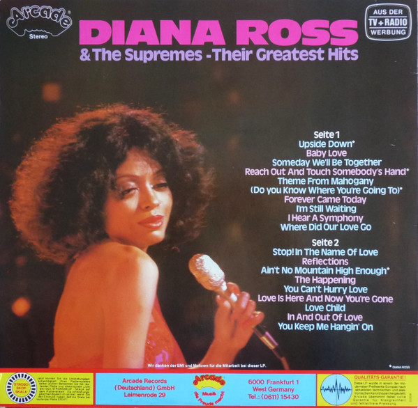 The Supremes - Their Greatest Hits | Arcade (ADE G 122) - 2