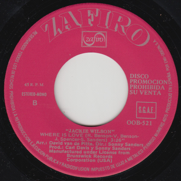 Jackie Wilson - It Only Happens When I Look At You | Brunswick (OOB-521) - 4 Jackie Wilson - It Only Happens When I Look At You | Brunswick (OOB-521) - 4