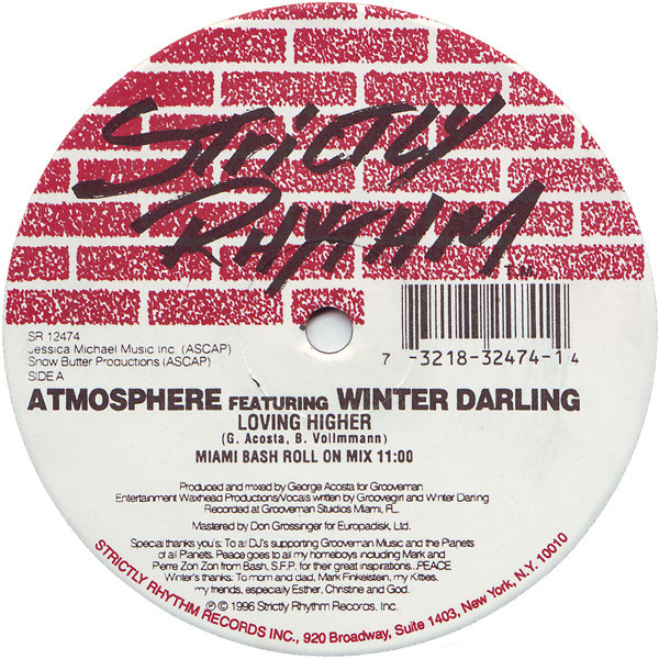 Atmosphere Featuring Winter Darling - Loving Higher | Strictly Rhythm (SR 12474) - main Atmosphere Featuring Winter Darling - Loving Higher | Strictly Rhythm (SR 12474) - main