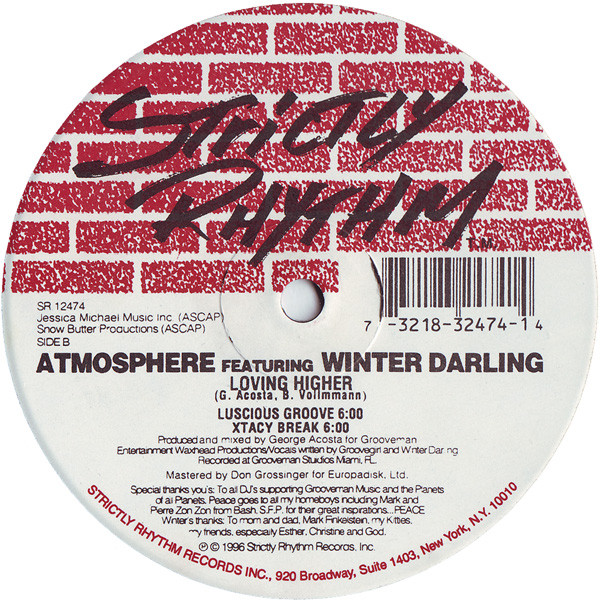 Atmosphere Featuring Winter Darling - Loving Higher | Strictly Rhythm (SR 12474) - 2 Atmosphere Featuring Winter Darling - Loving Higher | Strictly Rhythm (SR 12474) - 2