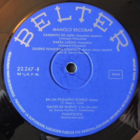 Manolo Escobar - Manolo Escobar | Belter (22.247) - 4 Manolo Escobar - Manolo Escobar | Belter (22.247) - 4