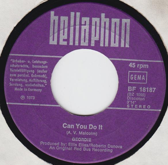 Geordie - Can You Do It | Bellaphon (BF 18187) - 2
