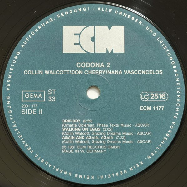 Codona - Codona 2 | ECM Records (ECM 1177) - 3 Codona - Codona 2 | ECM Records (ECM 1177) - 3