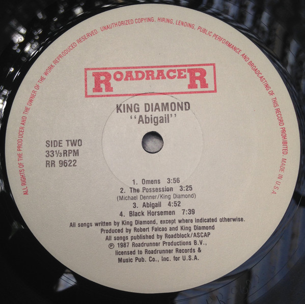 King Diamond - Abigail | Roadracer Records (RR 9622) - 4
