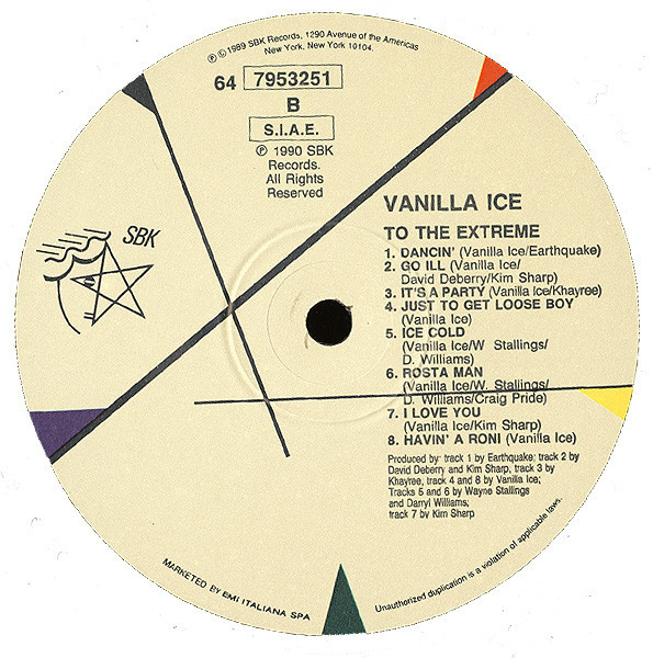 Vanilla Ice - To The Extreme | SBK Records (64 7953251) - 4 Vanilla Ice - To The Extreme | SBK Records (64 7953251) - 4