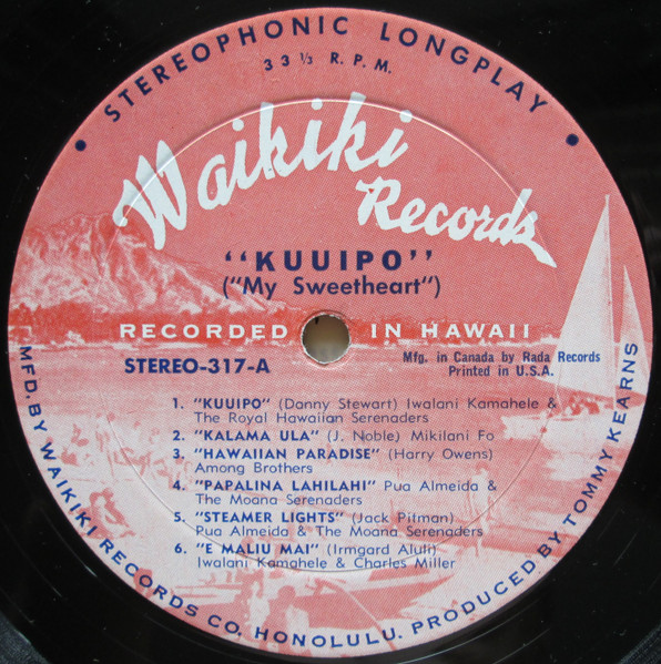 Various - Kuuipo (My Sweetheart) | Waikiki Records (317) - 3