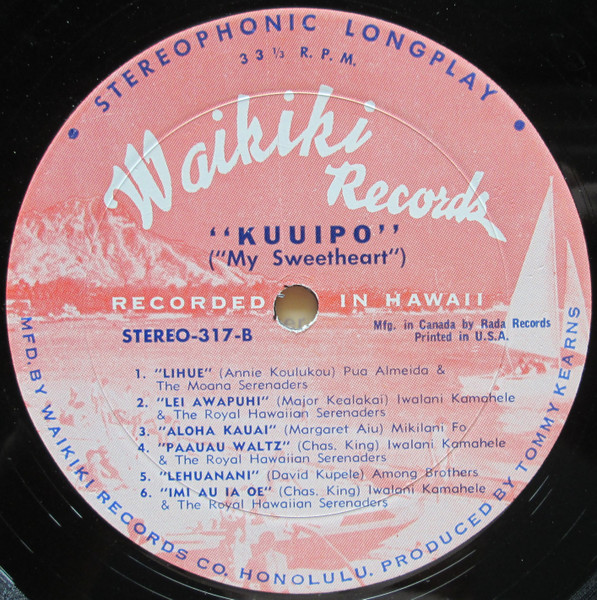 Various - Kuuipo (My Sweetheart) | Waikiki Records (317) - 4