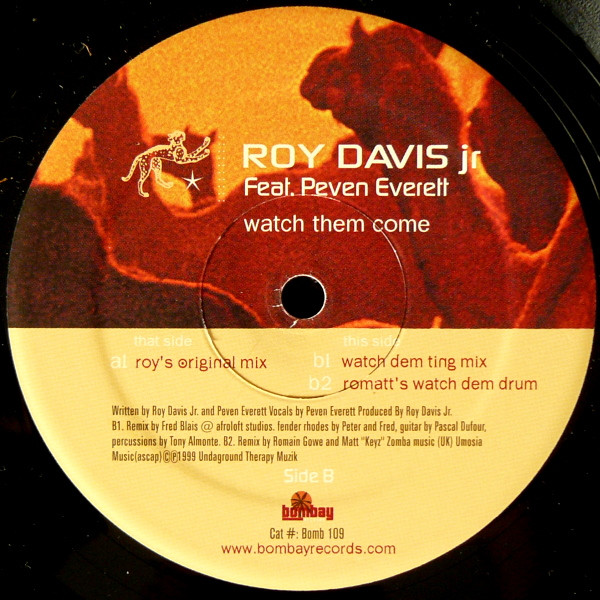 Roy Davis Jr. Feat. Peven Everett - Watch Them Come (Remixes) | Bombay Records (Bomb 109) - 4