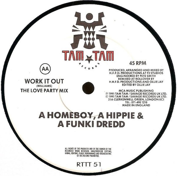 A Homeboy, A Hippie & A Funki Dredd - Work It Out (Remix) | Tam Tam Records (RTTT 51) - 4