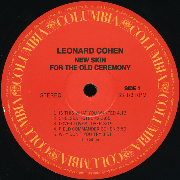 Leonard Cohen - New Skin For The Old Ceremony | Columbia (88985435331) - 3