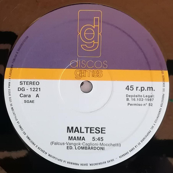 Riky Maltese - Mama | Discos Games (DG-1221) - 3