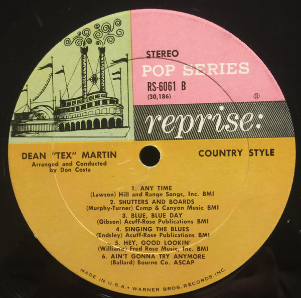 Dean Martin - Country Style | Reprise Records (R9-6061) - 3