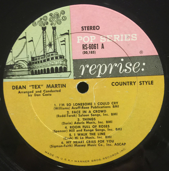 Dean Martin - Country Style | Reprise Records (R9-6061) - 4