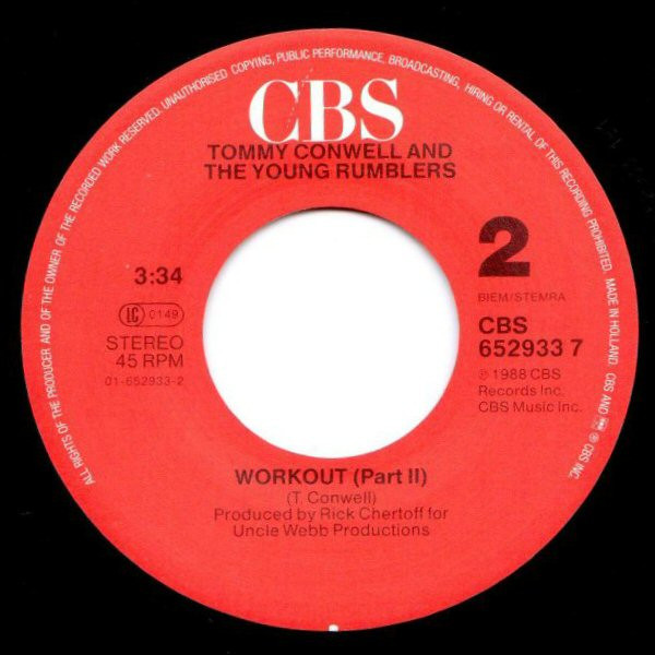 Tommy Conwell And The Young Rumblers - I'm Not Your Man | CBS (CBS 652933 7) - 4 Tommy Conwell And The Young Rumblers - I'm Not Your Man | CBS (CBS 652933 7) - 4