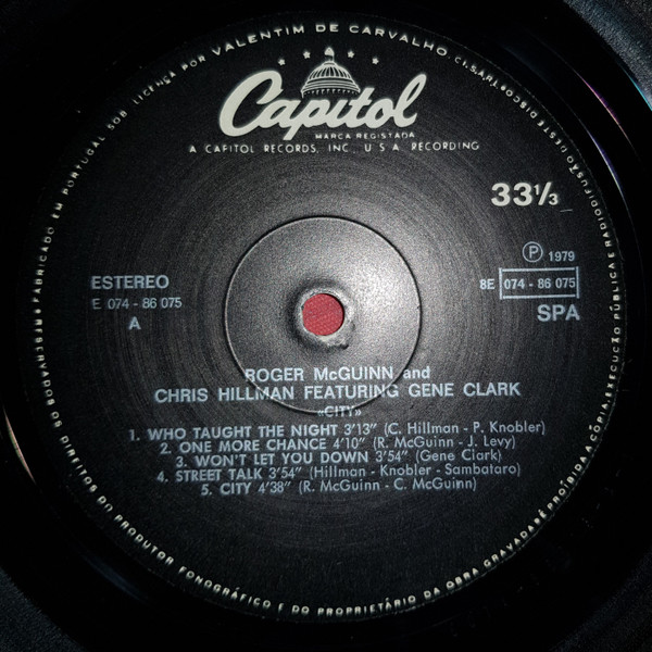 McGuinn, Clark & Hillman - City | Capitol Records (8E 074-86 075) - 2