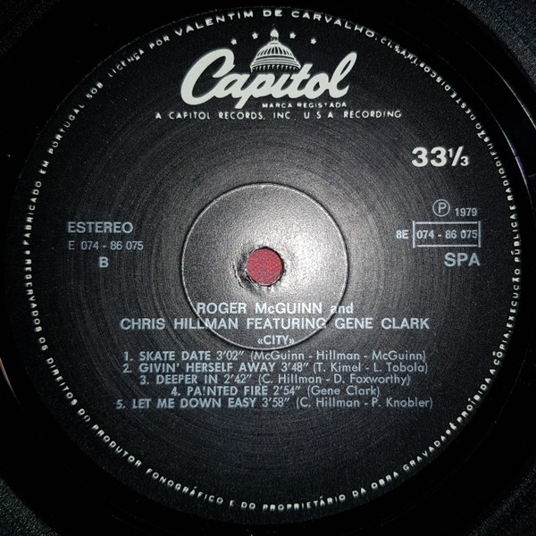 McGuinn, Clark & Hillman - City | Capitol Records (8E 074-86 075) - 3