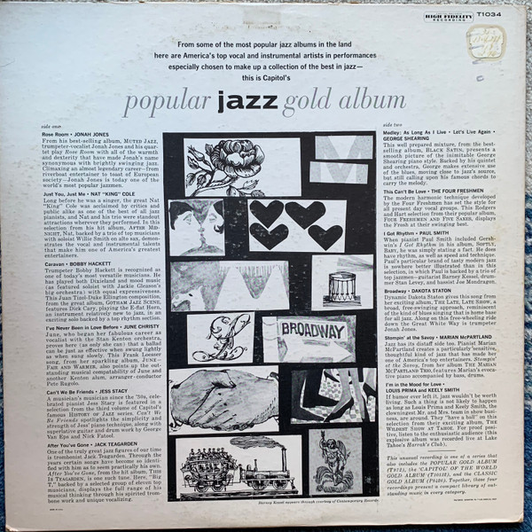 Various - Popular Jazz Gold Album | Capitol Records (T1034)