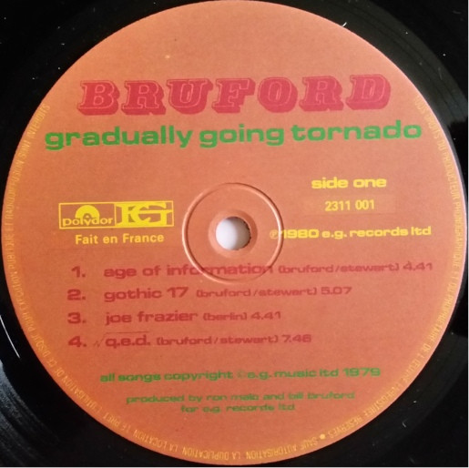 Bruford - Gradually Going Tornado | Polydor (2311 001) - 3