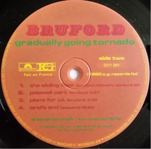Bruford - Gradually Going Tornado | Polydor (2311 001) - 4