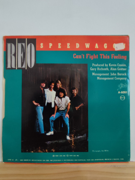REO Speedwagon - Can't Fight This Feeling | Epic (A - 6091) - 2