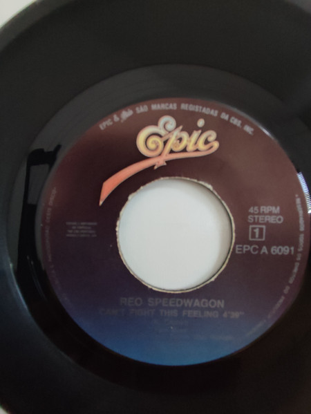 REO Speedwagon - Can't Fight This Feeling | Epic (A - 6091) - 3