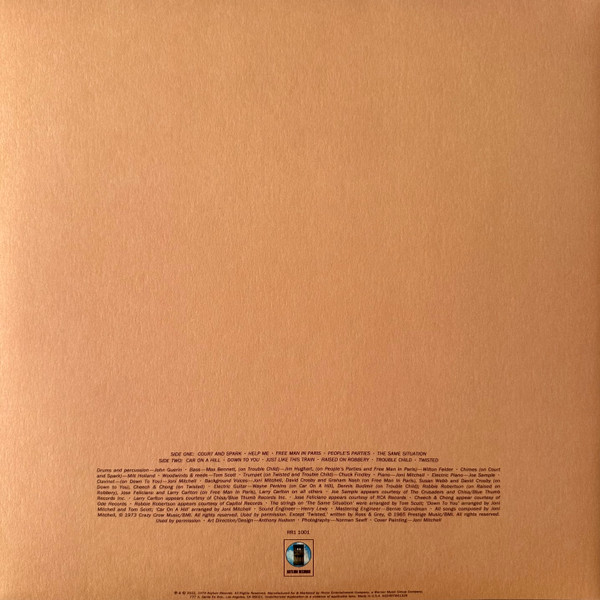 Joni Mitchell - Court And Spark | Asylum Records (RCV1 1001) - 2