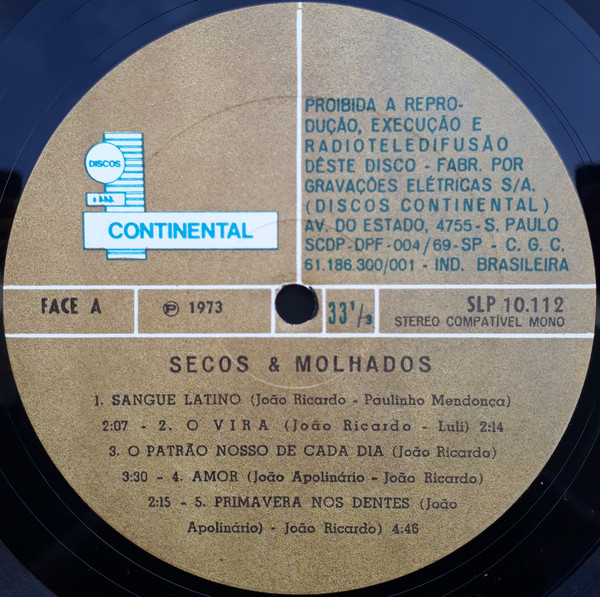 Secos & Molhados - Secos & Molhados | Continental (SLP 10.112) - main