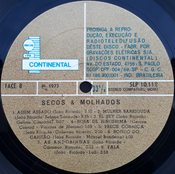 Secos & Molhados - Secos & Molhados | Continental (SLP 10.112) - 2