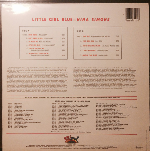 Nina Simone - Little Girl Blue | Salsoul Records (2-47.192) - 3