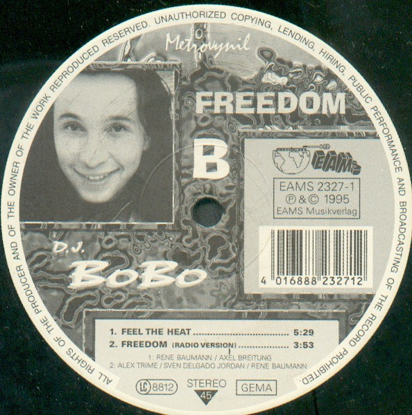 DJ BoBo - Freedom | EAMS (EAMS 2327-1) - 3