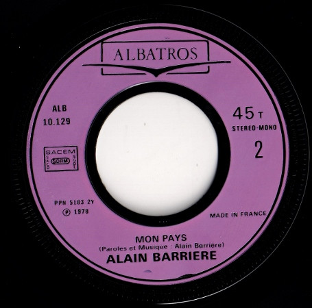 Alain Barrière - Amoco | Albatros (10 129) - 4