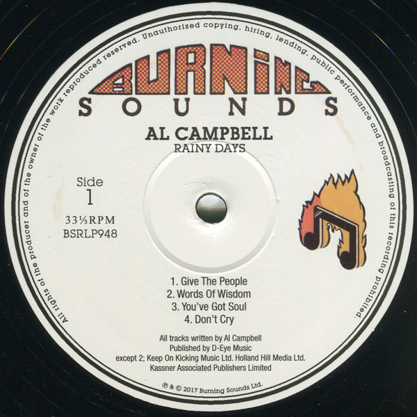 Al Campbell - Rainy Days | Burning Sounds (BSRLP948) - 3