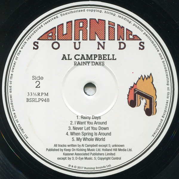 Al Campbell - Rainy Days | Burning Sounds (BSRLP948) - 4