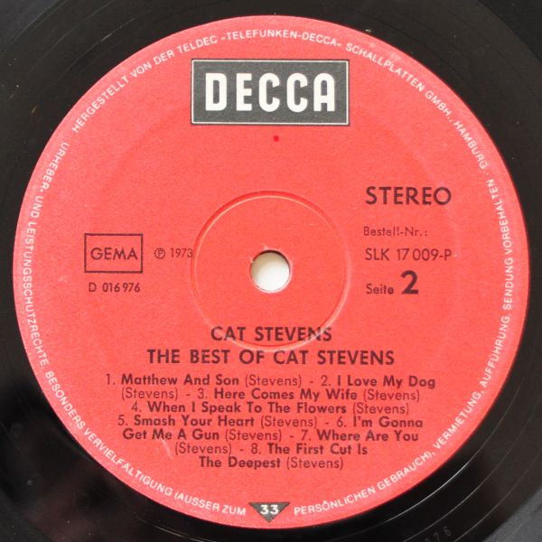 Cat Stevens - The Best Of Cat Stevens | Decca (SLK 17009-P) - 4 Cat Stevens - The Best Of Cat Stevens | Decca (SLK 17009-P) - 4