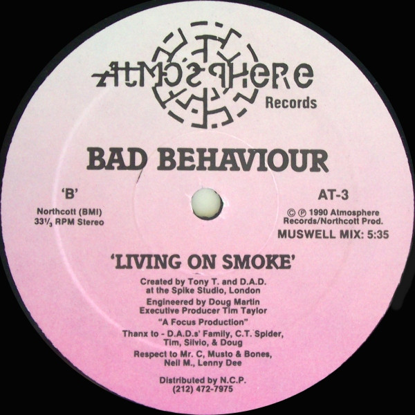 Bad Behaviour - Living On Smoke | Atmosphere Records (AT-3) - 2 Bad Behaviour - Living On Smoke | Atmosphere Records (AT-3) - 2