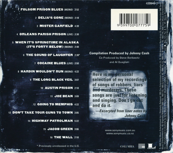 Johnny Cash - Murder CD | Columbia (498649 2) - 2