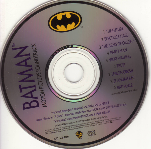 Prince - Batman™ Motion Picture Soundtrack | Warner Bros. Records (CD 25936) - 2 Prince - Batman™ Motion Picture Soundtrack | Warner Bros. Records (CD 25936) - 2
