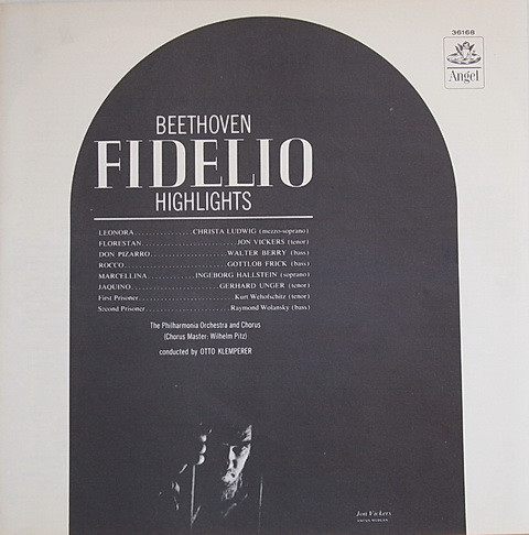 Ludwig van Beethoven / Otto Klemperer / Philharmonia Orchestra / Philharmonia Chorus / Christa Ludwig / Jon Vickers / Walter Berry / Gottlob Frick - Fidelio - Highlights | Angel Records (36168) - 3 Ludwig van Beethoven / Otto Klemperer / Philharmonia Orchestra / Philharmonia Chorus / Christa Ludwig / Jon Vickers / Walter Berry / Gottlob Frick - Fidelio - Highlights | Angel Records (36168) - 3