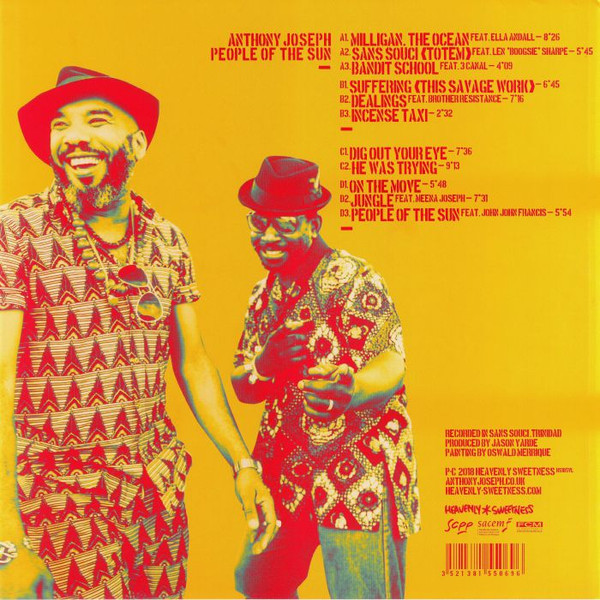 Anthony Joseph - People Of The Sun | Heavenly Sweetness (HS185VL) - 2 Anthony Joseph - People Of The Sun | Heavenly Sweetness (HS185VL) - 2