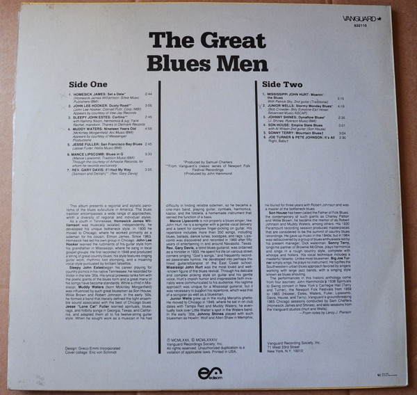 Various - The Great Blues Men | Vanguard (632110) - 2