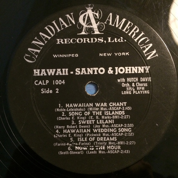 Santo & Johnny - Hawaii [Vinyl] | Canadian American (CALP 1004) - 4